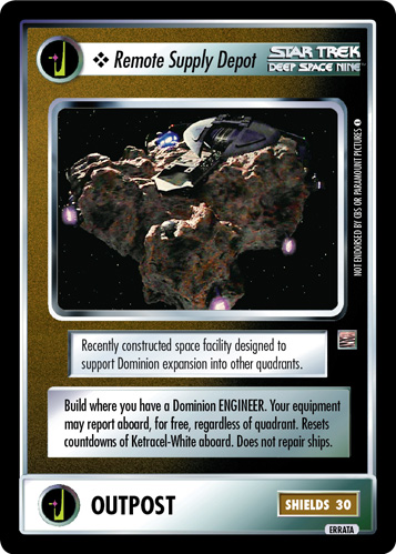 Remote Supply Depot (Errata version) Remote Supply Depot