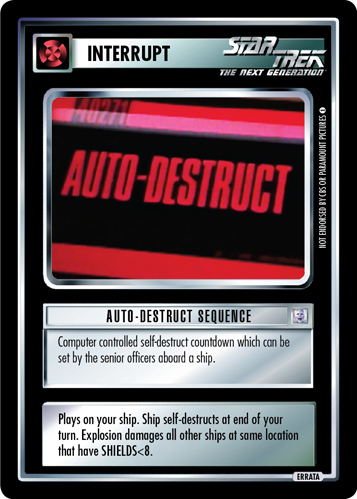 Auto-Destruct Sequence (Errata version) Auto-Destruct Sequence