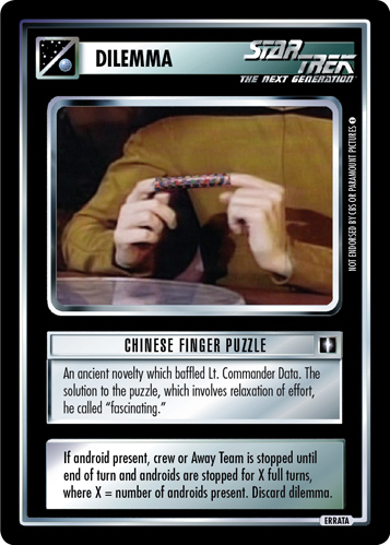 Chinese Finger Puzzle (Errata version) Chinese Finger Puzzle