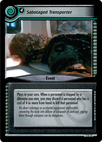 Sabotaged Transporter (Errata version) Sabotaged Transporter